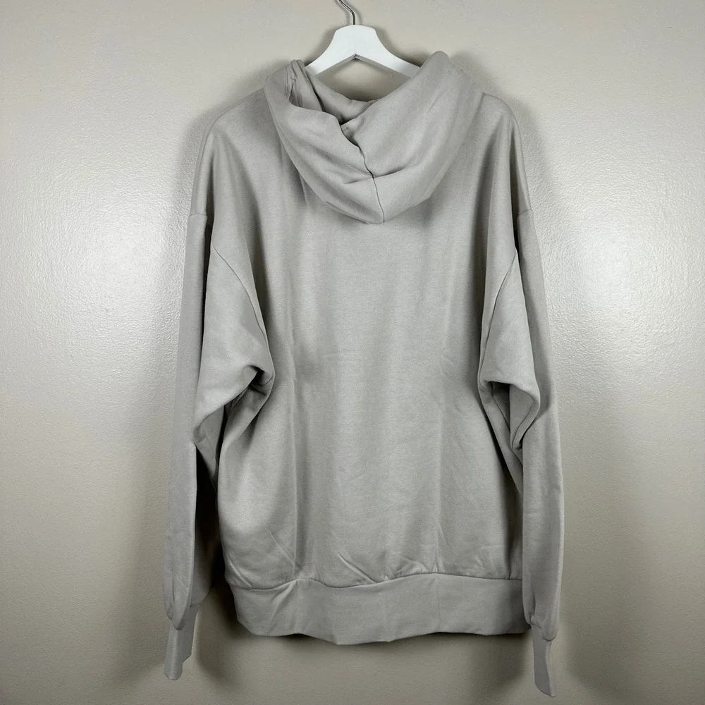 Adidas Men's XL Hoodie Wonder Alumina Beige Big Logo Fleece Blokecore y2k NEW